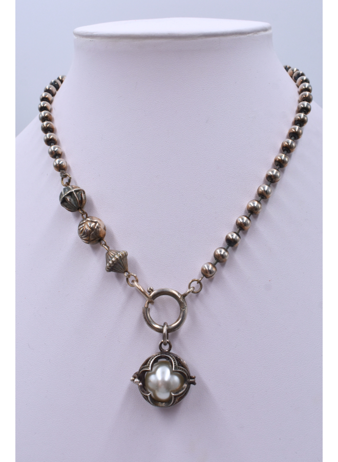 Erin Knight Caged Pearl Necklace