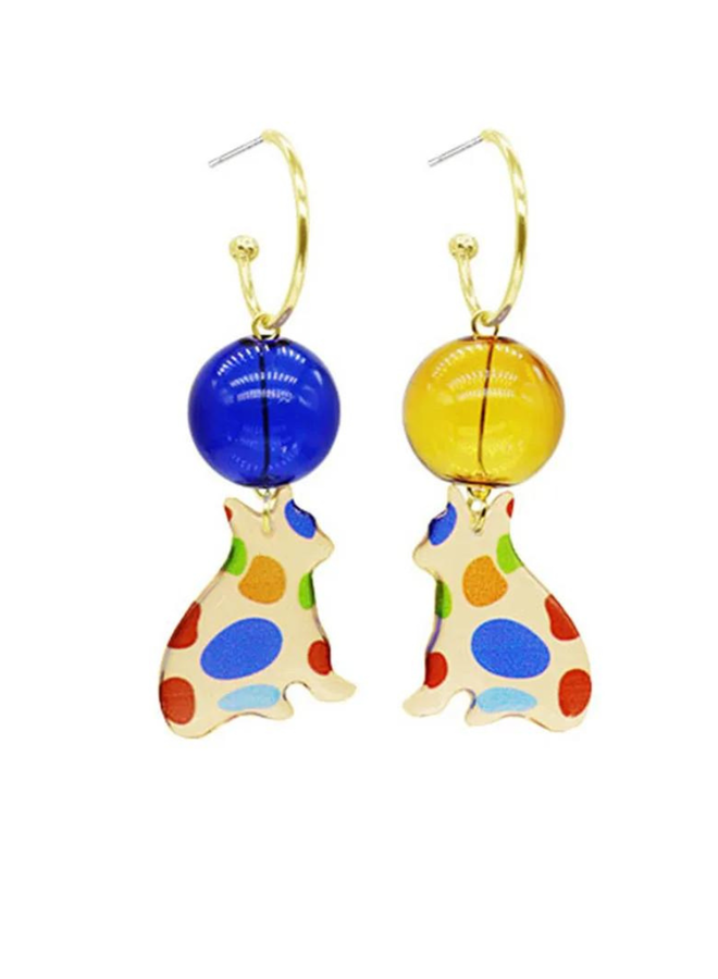 Space Cat Short Earrings