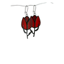 Enamel Red Tulip Earrings