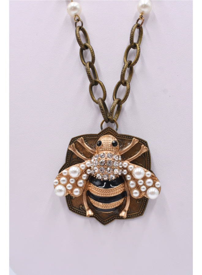 Erin Knight Vintage Re-Pruposed Queen Bee Necklace