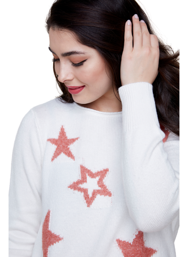 Renuar Star Sweater In Cream