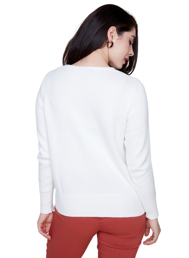 Renuar Star Sweater In Cream