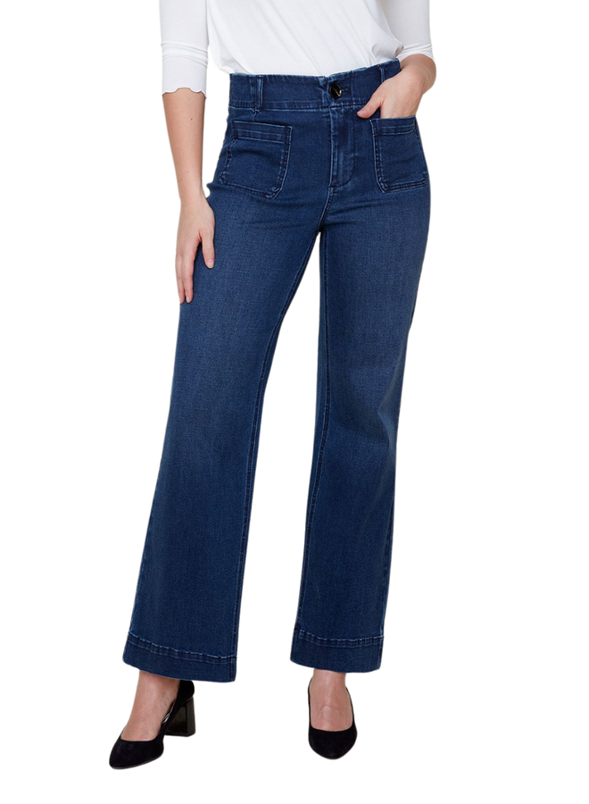 Renuar Denim Wide Leg Sailor Jean