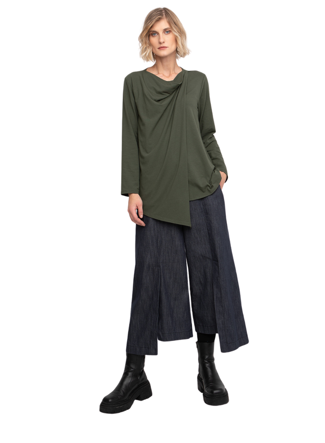 Ozai Split Front Denim Crops