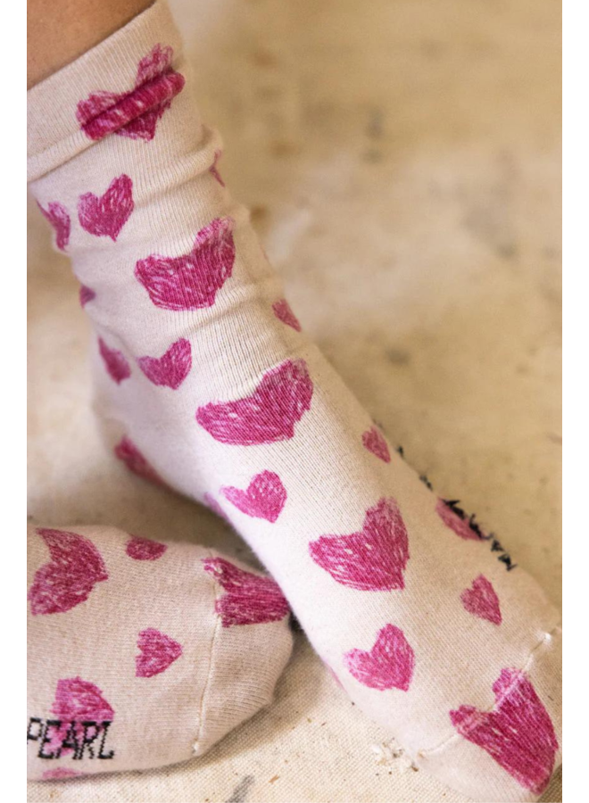 Magnolia Pearl Heart Printed MP Socks