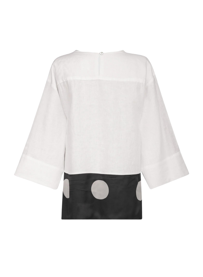 Alembika Lagoon Dot Linen Top