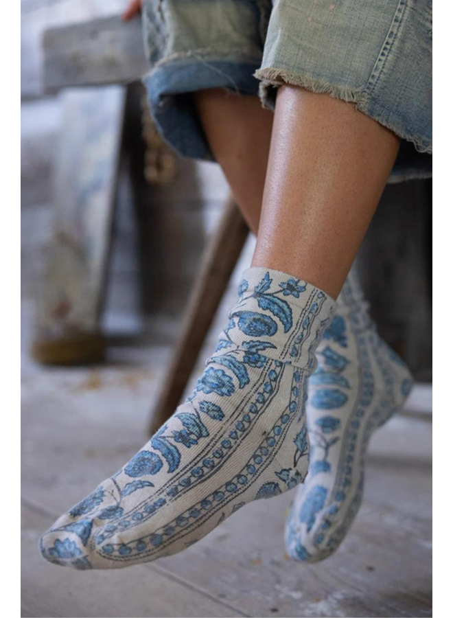 Magnolia Pearl Block Print MP Socks in Mumtaz