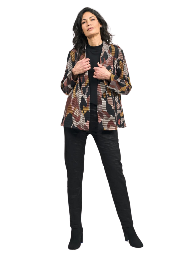 Alembika Iconic Jeans In Black Snakeskin