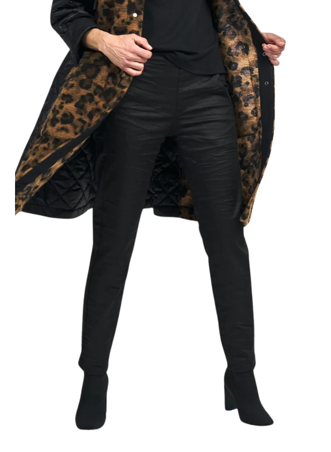 Alembika Iconic Jeans In Black Snakeskin