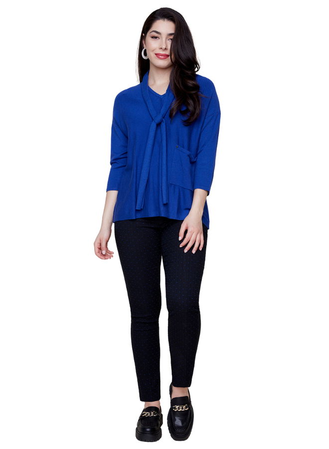 Renuar Tie Sweater In Lapis