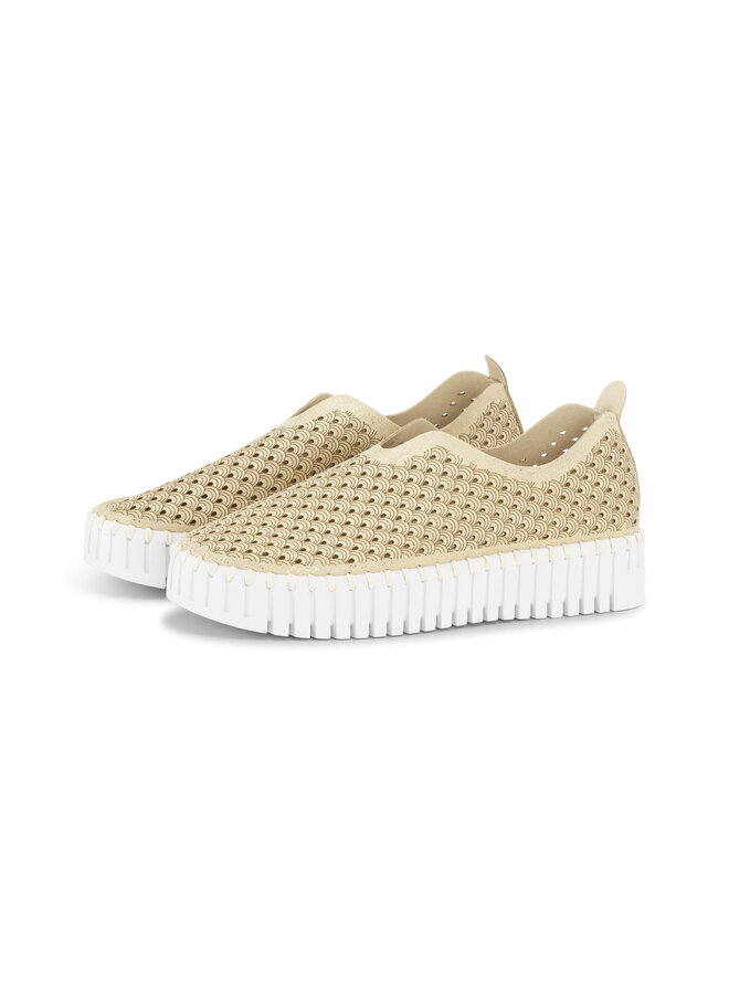 Ilse Jacobsen Platform Tulip Shoe In Platin