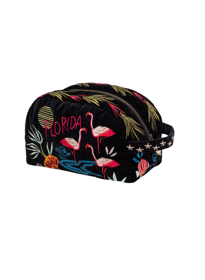 Johnny Was Florida Velvet Make-Up Bag
