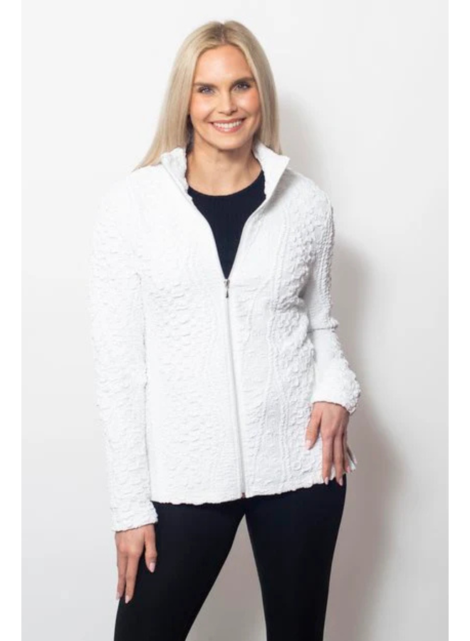 Sno Skins Wavy Zip Jacket in White