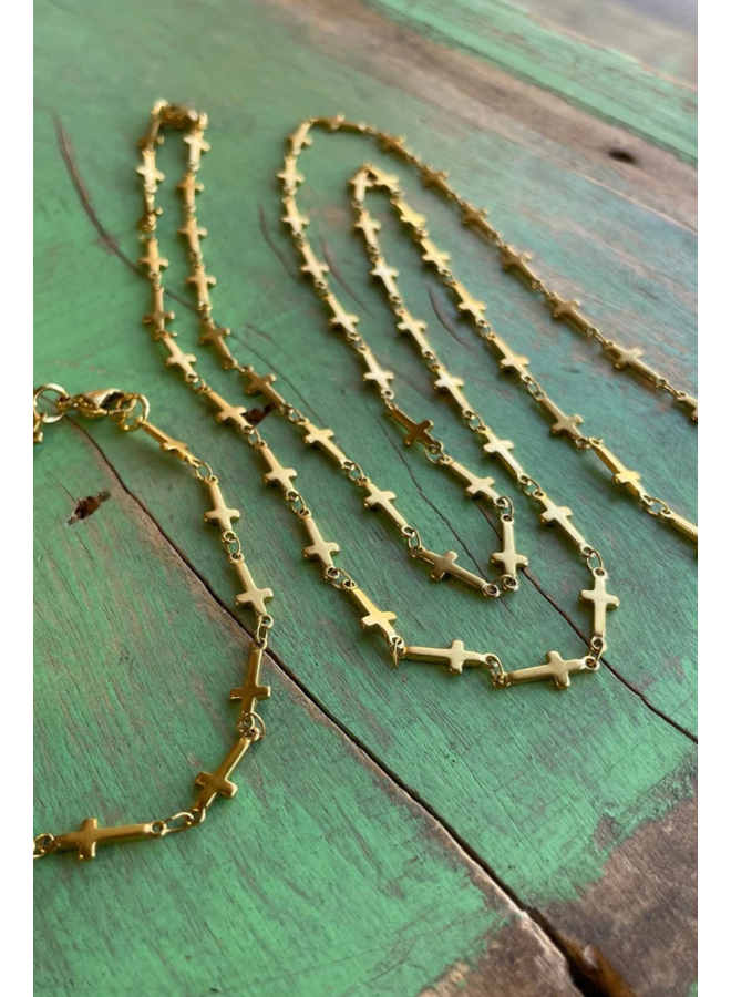 20" Tiny Cross Necklace
