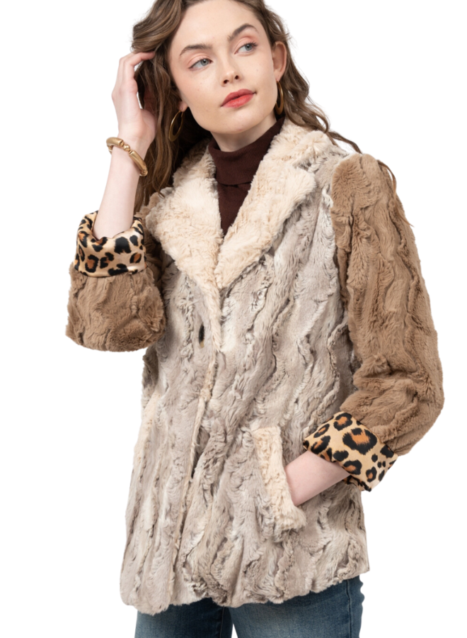Ivy Jane Patchwork Fur Jacket