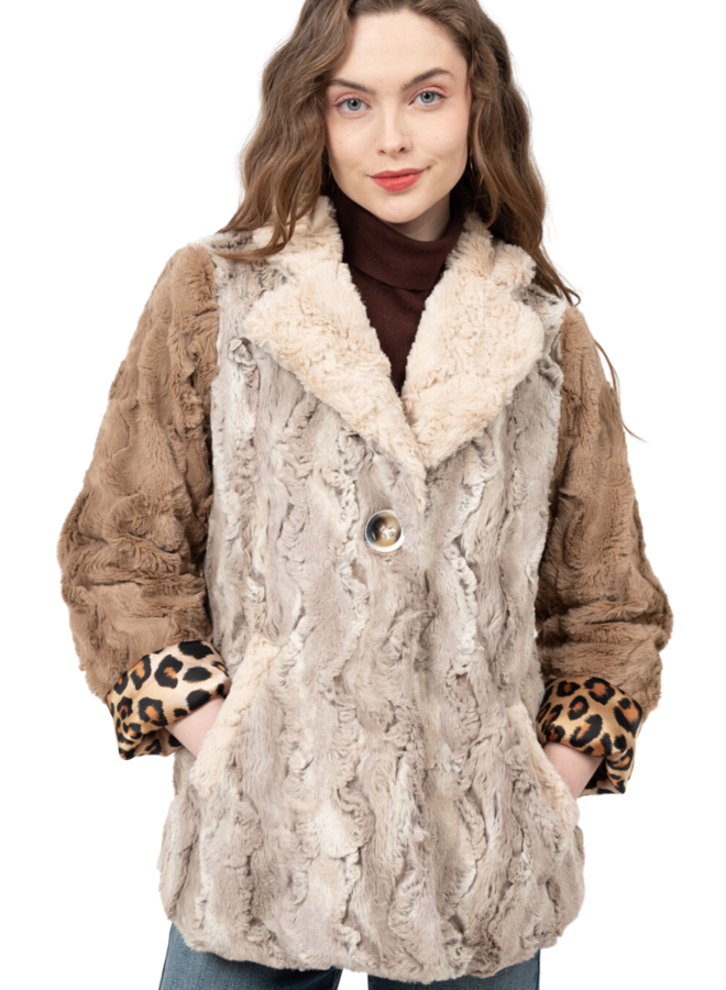 Ivy Jane Patchwork Fur Jacket