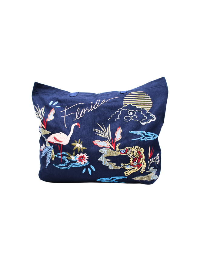 Johnny Was Florida Everyday Tote in Navy