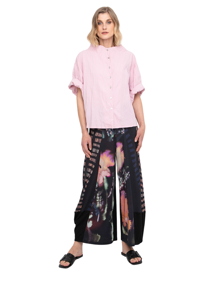 Ozai Siri Crinkle Funnel Top In Pink