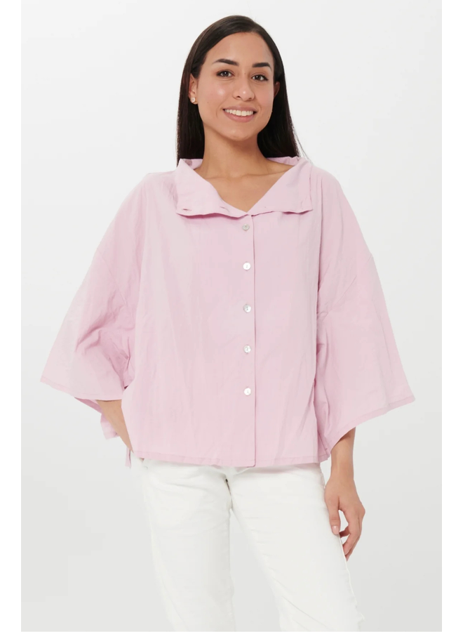 Ozai Siri Crinkle Funnel Top In Pink