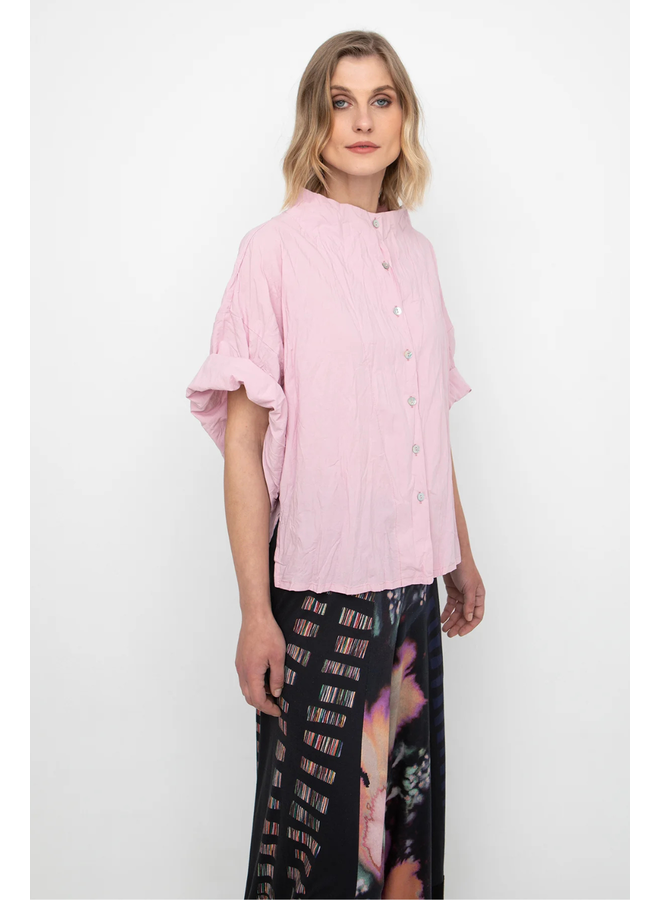 Ozai Siri Crinkle Funnel Top In Pink
