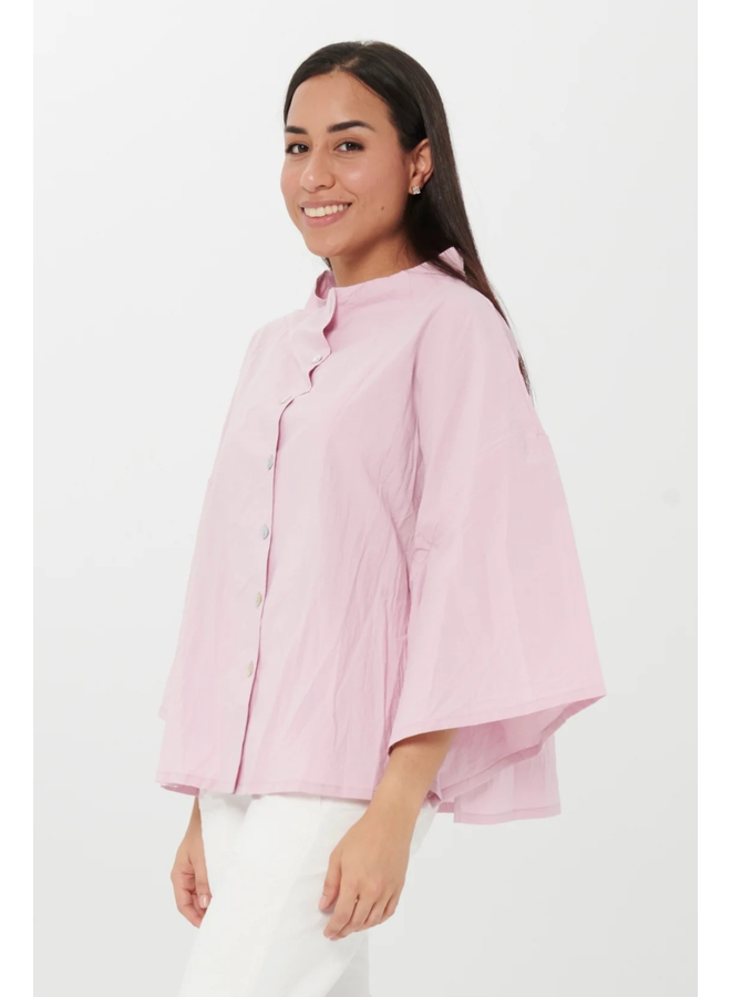 Ozai Siri Crinkle Funnel Top In Pink
