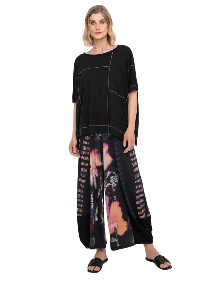 Ozai Zoetrope Top in Black & Pink