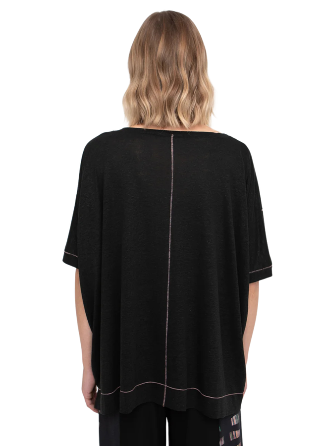 Ozai Zoetrope Top in Black & Pink