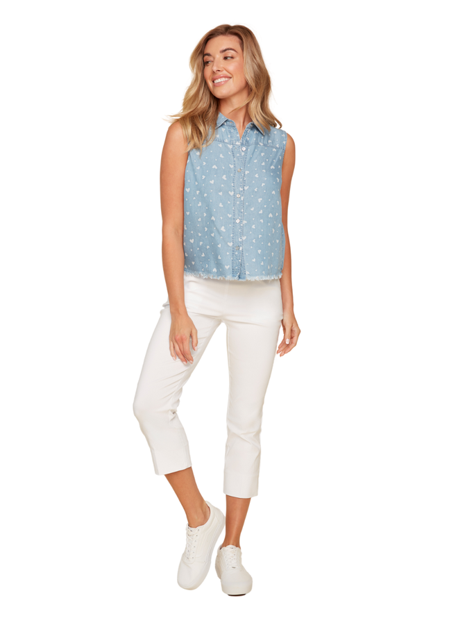 Renuar Crop Pant in White
