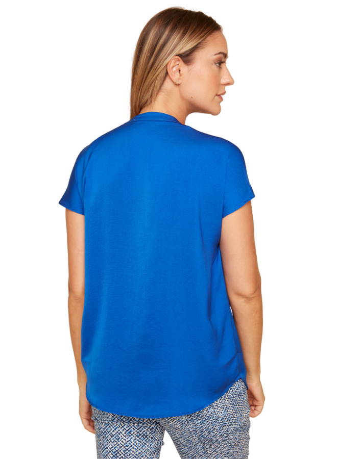 Renuar Essential Short Sleeve Top In Royalty