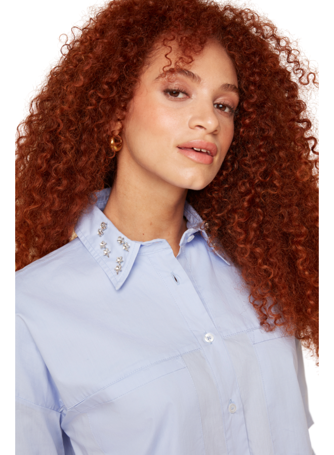 Renuar Front Pocket Shirt In Bluebell