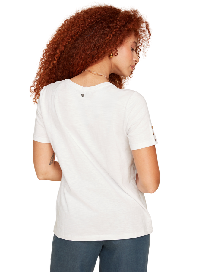 Renuar Button Sleeve Tee in More Colors