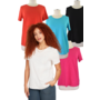 Renuar Button Sleeve Tee in More Colors