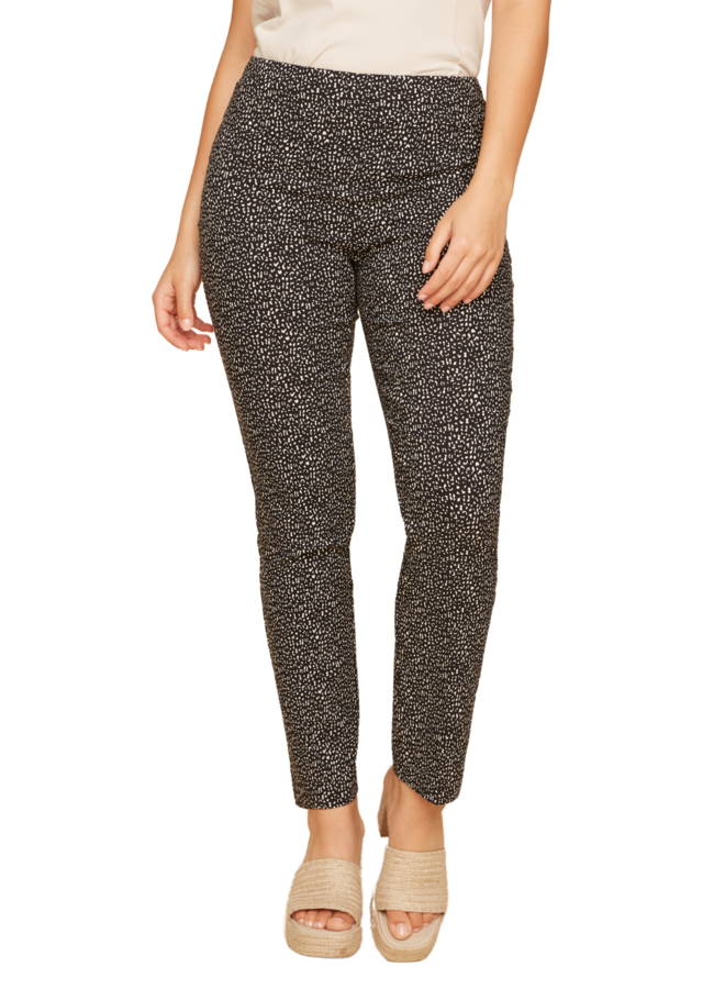 Renuar Comfort Pant In Black Print
