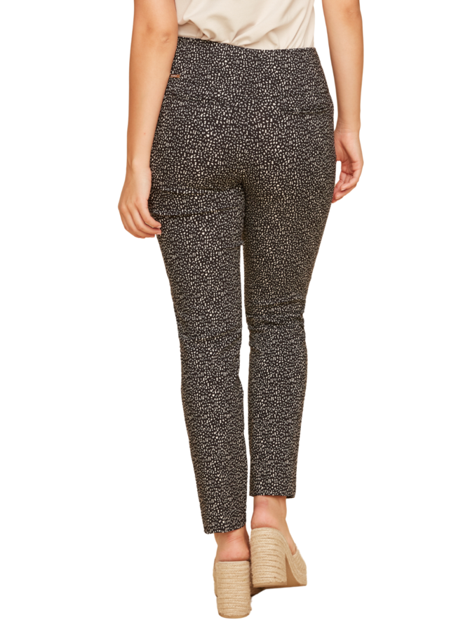 Renuar Comfort Pant In Black Print