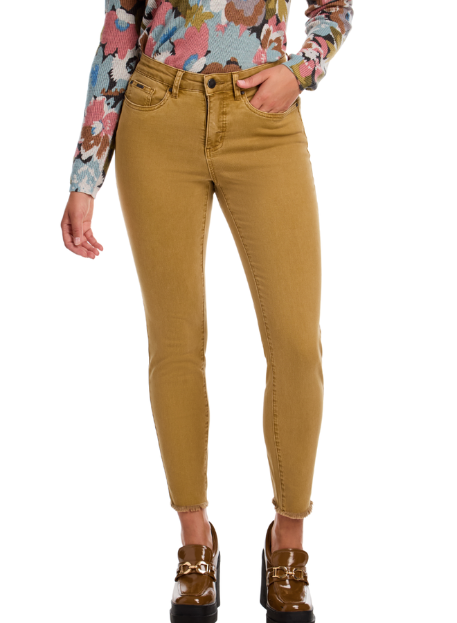 French Dressing Olivia Fringed Lux Jean In Golden