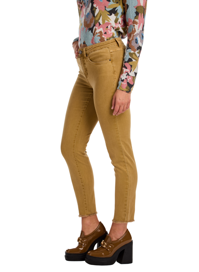 French Dressing Olivia Fringed Lux Jean In Golden