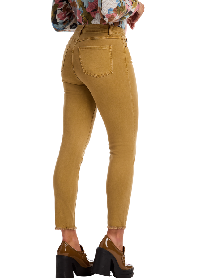 French Dressing Olivia Fringed Lux Jean In Golden