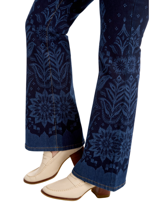 French Dressing Olivia Print Flare Jean