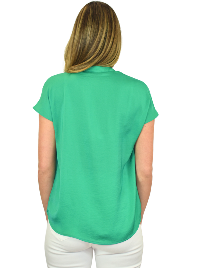 Renuar Essential Short Sleeve Top In Jade