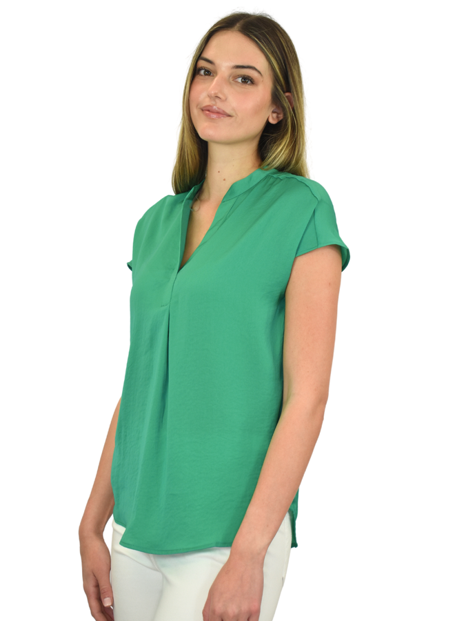 Renuar Essential Short Sleeve Top In Jade