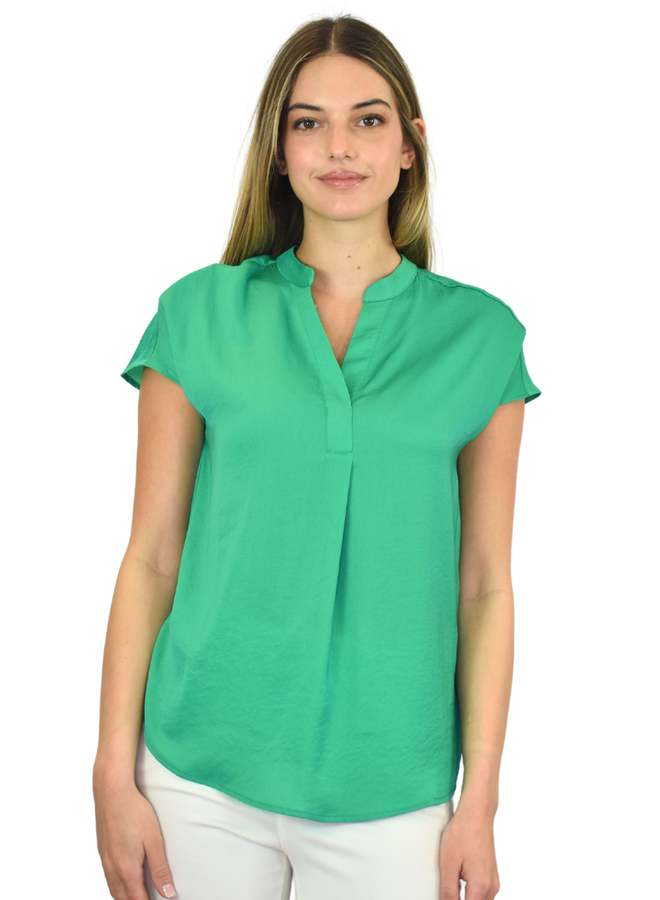 Renuar Essential Short Sleeve Top In Jade