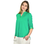 Renuar V-Neck Blouse In Jade