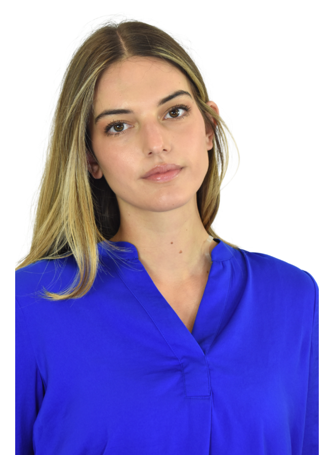 Renuar V-Neck Blouse In Royalty