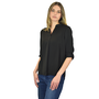 Renuar V-Neck Blouse In Black