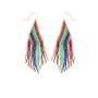 Retro Stripe Beaded Earrings