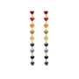 Rainbow Linear Heart Earrings