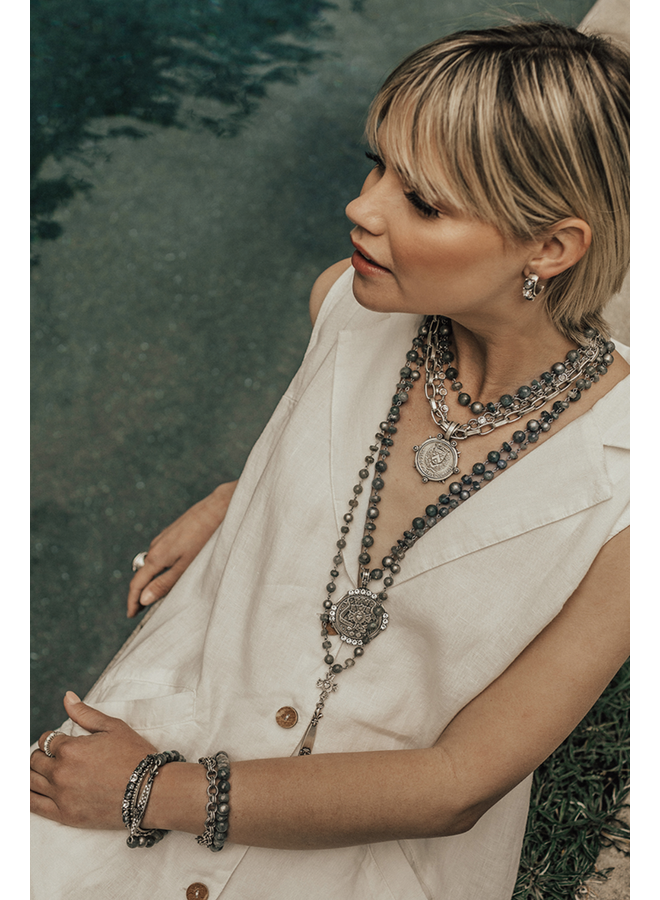 French Kande Moonlight Mix & Pointue Necklace