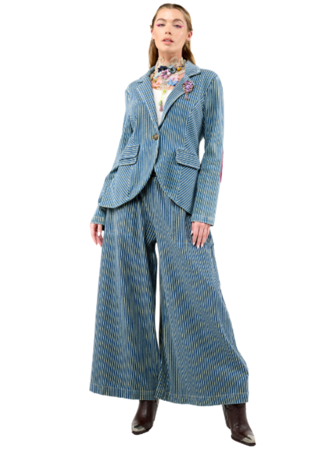 Aratta Alaia Stripe Denim Blazer