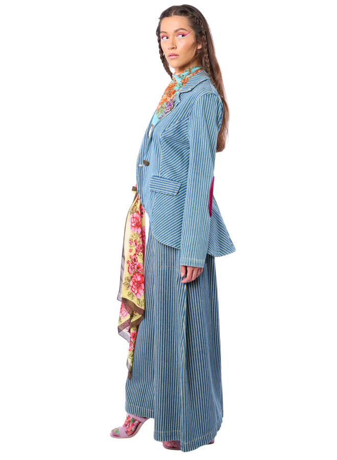 Aratta Alaia Stripe Denim Blazer