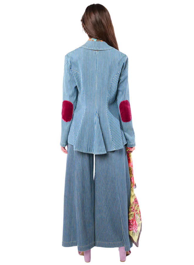 Aratta Alaia Stripe Denim Blazer
